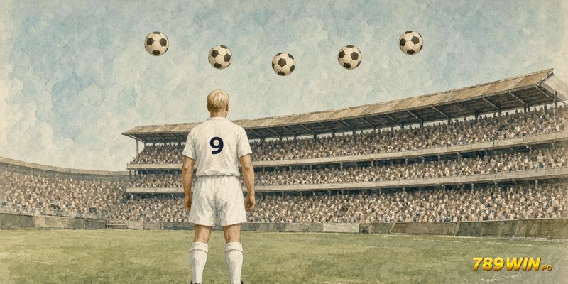 Di Stefano số 9 áo trắng trước khán đài lớn