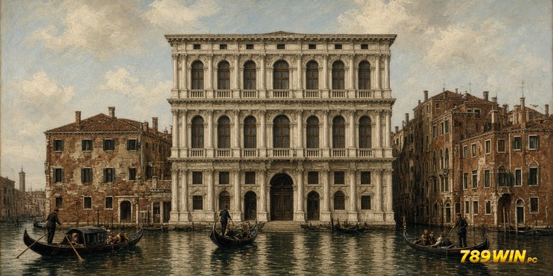Mặt tiền đá Phục Hưng của Ca' Vendramin Calergi nhìn từ Grand Canal