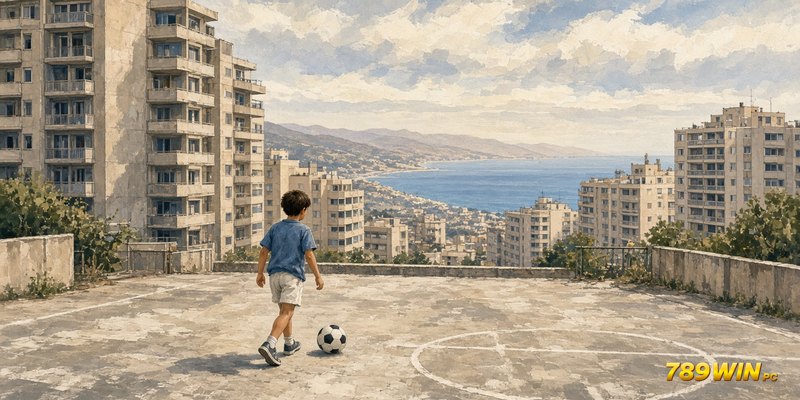 Cậu bé Zidane đá bóng giữa khu chung cư ở Marseille